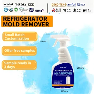 OEM ODM Food Grade Safe Refrigerator Cleaning Spray Mold Odor Remover Suitable for Household Kitchen Appliances 500ml