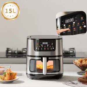 OEM ODM Fryer Oven Deep Oil Free Steam Stainless Steel Liner Custom 10 Liter 15L Air Fryer 12L