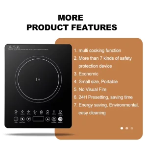 OEM ODM Microcrystalline Board Touch Control Single Table Top Efficient Time Saving Soup Stewing 1850W Induction Cooker