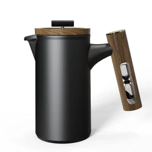 OEM ODM Unique Hourglass Timer Handle French Press Coffee Maker Eco Friendly French Coffee Press Food Grade Ceramic French Press