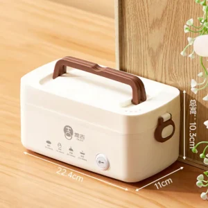 OEM Portable Food Heater Electric Bento Box Silent Stainless Steel Steamer Single Layer Double Tiers Thermal Lunchbox Box Lunch