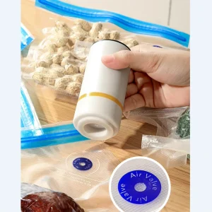 OEM Portable Hand Held Automatic Outdoor White Mini Vacuum Sealer Machine USB Rechargeable Mason Jar Sealing ABS Plastic Food