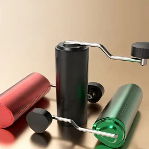 OEM Professional Grade All Metal Manual Coffee Grinder High Consistency Dual Bearing Hexagonal Star Burr Espresso Grinder 20g