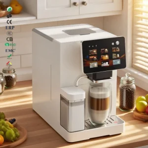 OEM Professional TUYA Wifi 9 in 1 Italian 19/20 Bar Fully Automatic Espresso Coffee Machine with Grinder