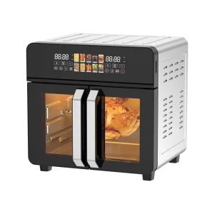 OEM Stainless Steel Air Fryer 5.1-6.0L Digital Touch Screen Visible Window Electric Oil Free Household & Hotel Use