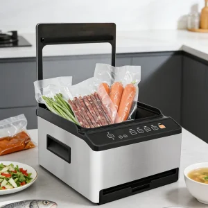 OEM&ODM Chamber Vacuum Sealer for Liquid 98kpa Household Electric Compact Portable Multifunctional Use Dry Moist Foods Packaging
