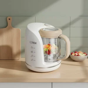 OONEW Portable Travel Baby Food Maker 4 in 1 Food Steamer Cooker Low Noise Blender Baby Food Processor Milk Bottle Warmers
