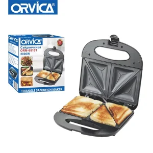 ORVICA Electric Double Sided Non Stick Automatic 4 Slice Household Breakfast Sandwich Maker with Portable Design ORM 8810T