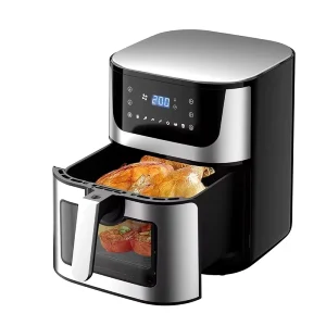 Oil Free Electric Home Smart Visual Stainless Steel Air Fryer Oven 8L Digital Display with Window