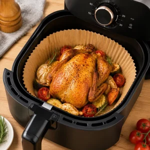 Oil Proof Round Disposable Air Fryer Liner High Heat Resistant Custom Spec For Supermarket Distributor Order