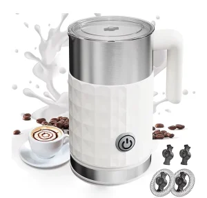 One Button Electric Milk Frother for Home Kitchen Car & Hotel Stainless Steel Container for Coffee & Milk