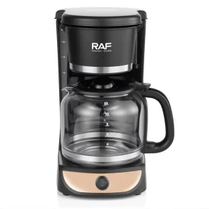 One Click Easy Operation 1.8L Electric Black Anti drip Coffee Maker Easy On off Switch Removable Filter Home Office