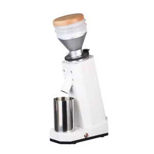 One Click Single Dose Electric Coffee Grinder Black White for Household Office Use