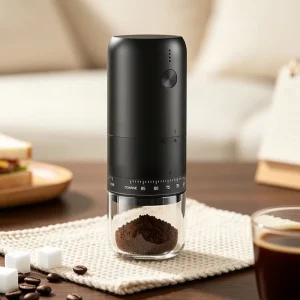 One Touch Automatic Electric Coffee Burr Grinder 90 Clicks External Grind Setting Adjustment Barista Coffee Grinder