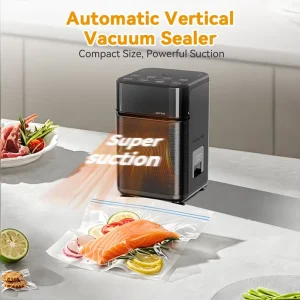 One Touch Automatic Vacuum Sealer with Touch Panel No Manual Press Needed Support Custom Long Bags Food Sealing Appliance