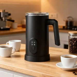 One Touch Fully Automatic 304+PC Milk Frother Hot Cold Electric Coffee Machine Household Four Functions Timer