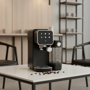 One Touch Milk Espresso Coffee Machine Bulk Touch Screen Semi Automatic Coffee Maker Household Gift Resale