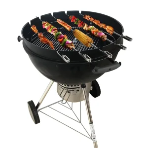 Outdoor BBQ Stainless Steel Portable Non Stick Heat Resistant Easy to Clean Long Kebab Set