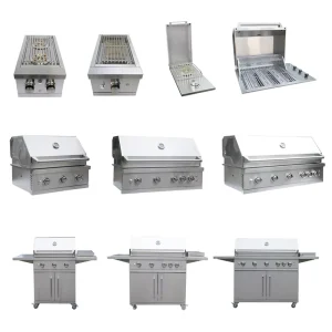 Outdoor Large LED Gas Grill Kitchen Commercial Rotisserie with BBQ Grill for Parties