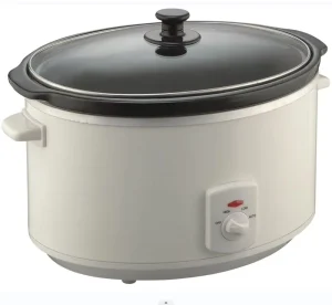 Oval Stainless Steel Sous Vide Soup Pot with Ceramic Slow Cooker Glass Lid 3.5L 8L Removable Stew Cup for Household Use