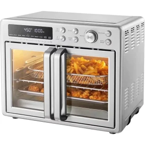 Oversized 26.4 Quarts 10 in 1 Combination Air Fryer Oven 25% Faster Cooking Speed 90% Less Oil