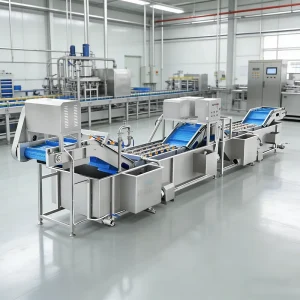 Ozone Sterilizer Full Automatic Vegetable and Fruit Washer with Eco-Efficient Blanching Line