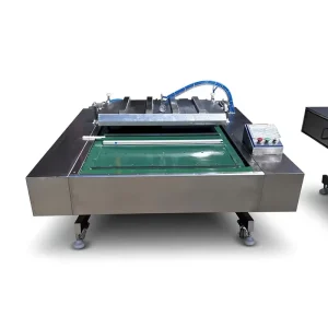 PLC Intelligent Control System Conveyor Belt Vacuum Packing Machine Air Extracting Vacuum Sealer for Baked Food Packaging