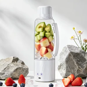 Personal Portable Blender 370W High Power Stainless Steel Blades for Kitchen Home Office Use Electric Smoothie Maker