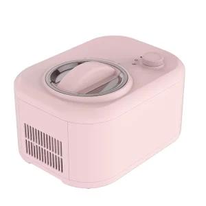 Pink 1L Table DIY Frozen Mini Yogurt Ice Cream Milk Maker 220V with Built-in Powerful Compressor