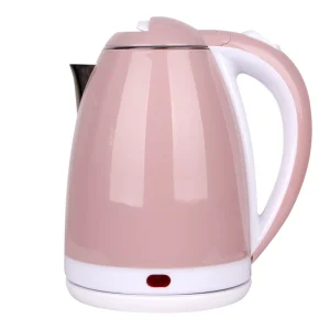 Pink 2.0 Liter Stainless Steel Electric Kettle Portable with Automatic Power-Off for Household Use