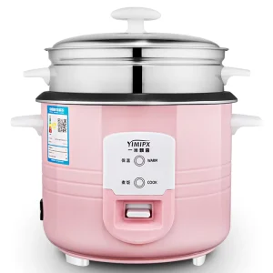 Pink Cylindrical Rice Cookers 1.0L 1.5L 1.8L 2.2L 2.8L with Steamer