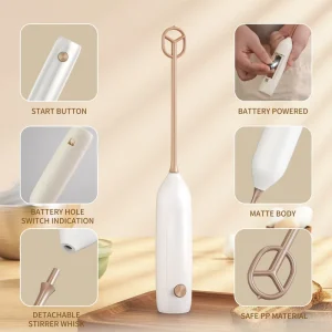 Plastic Electric Drink Stirrers Electric Milk Frother Battery Stirrer Mixer Automatic Stirrer