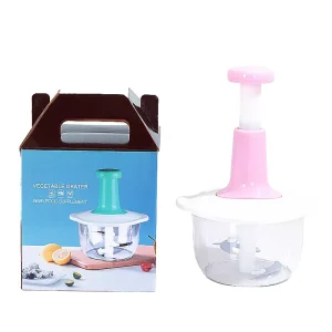 Plastic Garlic Masher Manual Meat Grinder Stainless Steel Blades Sustainable Handheld Food Processor for Home Use