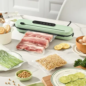 Plastic Kitchen Food Storage Vacuum Seal Machine Wet and Dry Electric Mini Vacuum Sealer Packing Machine with Cutter for Food
