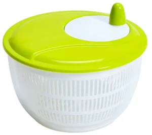 Plastic Manual Salad Spinner with Colander PP BPA Free 4 Quart Capacity Dishwasher Microwave Safe for Fruit Vegetable Washing
