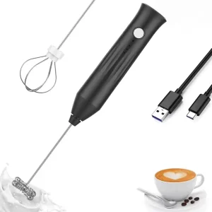 Plastic USB Rechargeable Coffee Frother Electric Stirrer for Latte Cappuccino Hot Chocolate Portable Milk Frother