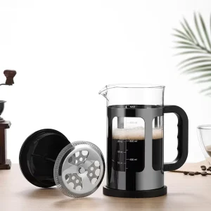 Poaching French Press with High Borosilicate Glass Double Filter Cold Brew Coffee French Press