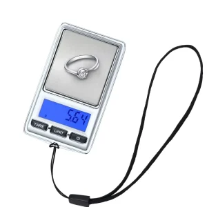 Pocket Jewelry Scale ODM OEM Mini Digital 1kg 0.1g Kitchen Scale with Counting Function ABS + Stainless Steel Silver Color