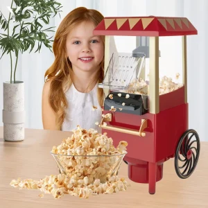 Popcorn Automatic Machine Street Caramel Cream Popcorn Maker Commercial Vending Popcorn Machine Cart With Wheels