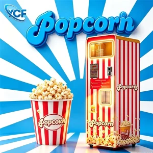 Popcorn Vending Machine Automatic Commercial Smart Unmanned Popcorn Maker for Cinema Amusement Park