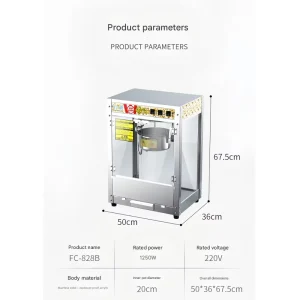 Popcorn machine and popcorn machine spare parts reliable manufacturer with full support and replacement components