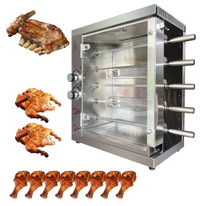 Popular Commercial Gas Chicken Kebab Rotisserie Oven Rotating Rotisserie Meat BBQ Chicken Gas Grill Machine