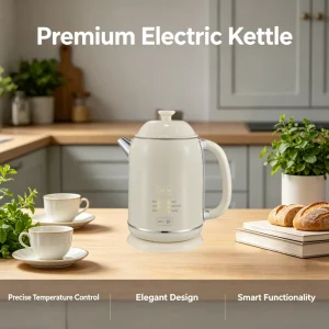 Portable 1.5L 304 Stainless Steel Electric Kettle Fast Boil 220V 1500W for Home Office