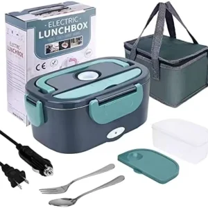 Portable 1.5L Electric Lunch Box Stainless Steel Food Warmer and Heater for Car and Home 220V 12V Leak Proof Storage Container