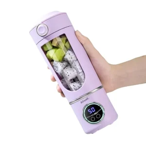 Portable 12 Knives Mini Citrus Juicer with Crushed Ice Cup USB Rechargeable for Outdoor Household Use Cross Border