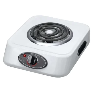 Portable 1200W Mini Electric Hot Plate Stove Single Countertop Cookware for Household and RV Use with Coil Heating Element