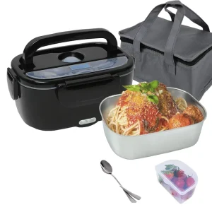 Portable 2 in 1 Electric Lunch Boxes Insulated to Keep Food Warm for Car Truck Home or Office