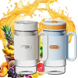 Portable 20 Blades Electric Citrus Juicer Blender 500ml 2 Cups Travel USB Charge Push Button Household Outdoor Use