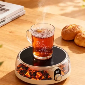 Portable 220V Electric Hot Plate Coffee Mug Warmer 100 Temperature Coffee Warm Cup Office & Home Desk Use Heated Coaster Warmer