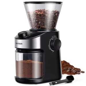 Portable 220V Home Use Espresso Grinder Machine Adjustable Electric Coffee Bean Brewer Hand Dyed With Plastic Housing
